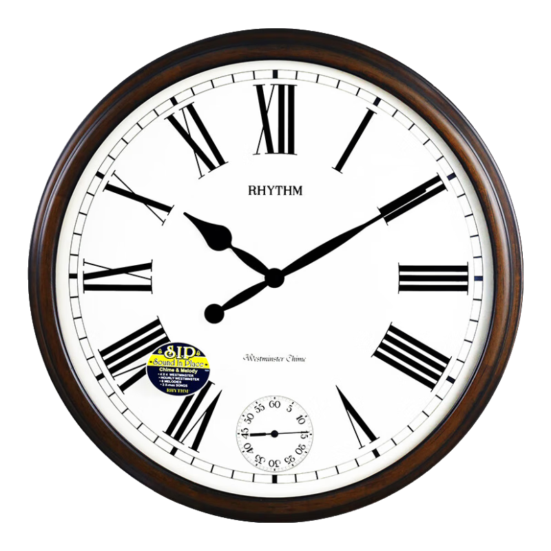 ������RHYTHM�����ӿ�����ʱ��ұ�����ŷʽ��Լ����ľ�ʱ���ǽ50cm CMH721CR06 1599Ԫ