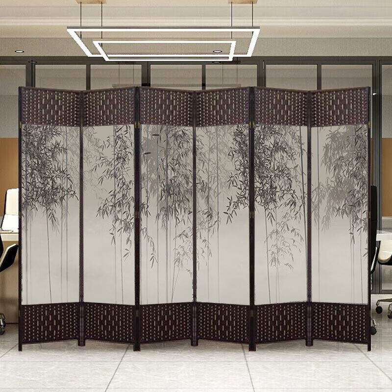 欧美人 屏风隔断新中式玄关客厅办公室柜定制折叠移动屏风 1扇50cm宽