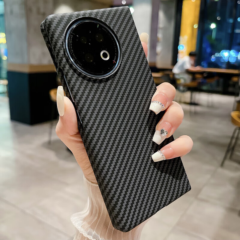 睿思派适用vivoxfold2手机壳vivo X Fold2新款xfold2保护套凯夫拉碳纤维纹vivofold二代折叠屏前后壳商务 黑色【碳纤维纹硬壳】 vivo X Fold2
