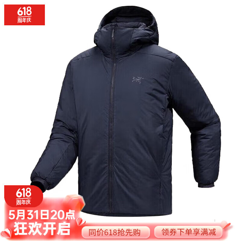 始祖鸟（ARC’TERYX）男士连帽棉服 男装上衣夹克 男厚款棉衣外套ATOM Heavyweight X7302-Atom Heavyweight蓝 S（建议55-68kg）