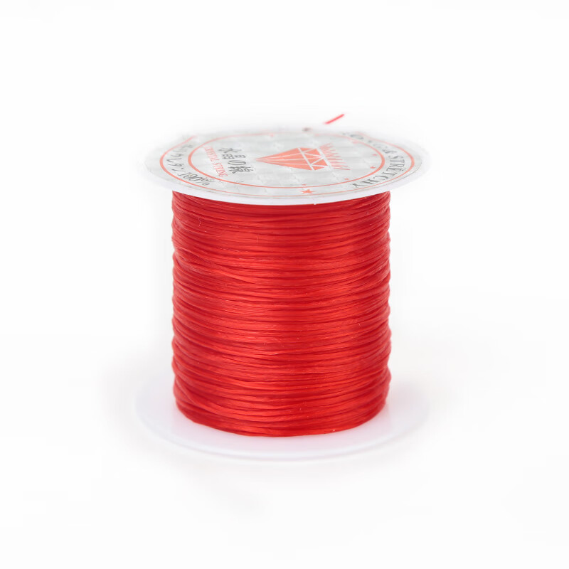 扁形穿手串的弹力绳串珠线佛珠手串手链线diy水晶线绳松紧线橡皮 红色