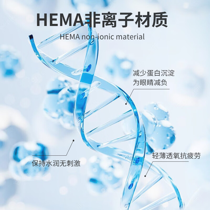 yiwaeye伊娃爱纪小蓝隐形近视眼镜半年抛抗UV透明2片装 2片装 400度