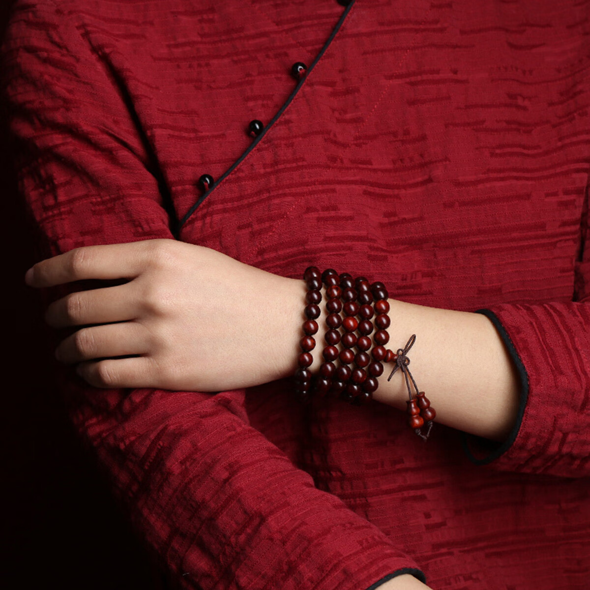 芙昕印度小叶紫檀手串 男女款佛珠 文玩108颗手链8mm檀香木 高油密老