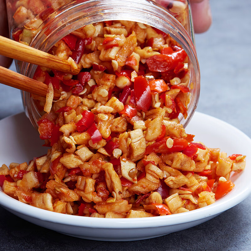 eoagx剁椒萝卜干下饭菜农家味自制香辣萝卜丁酱腌菜嘎嘣脆咸菜 剁椒萝
