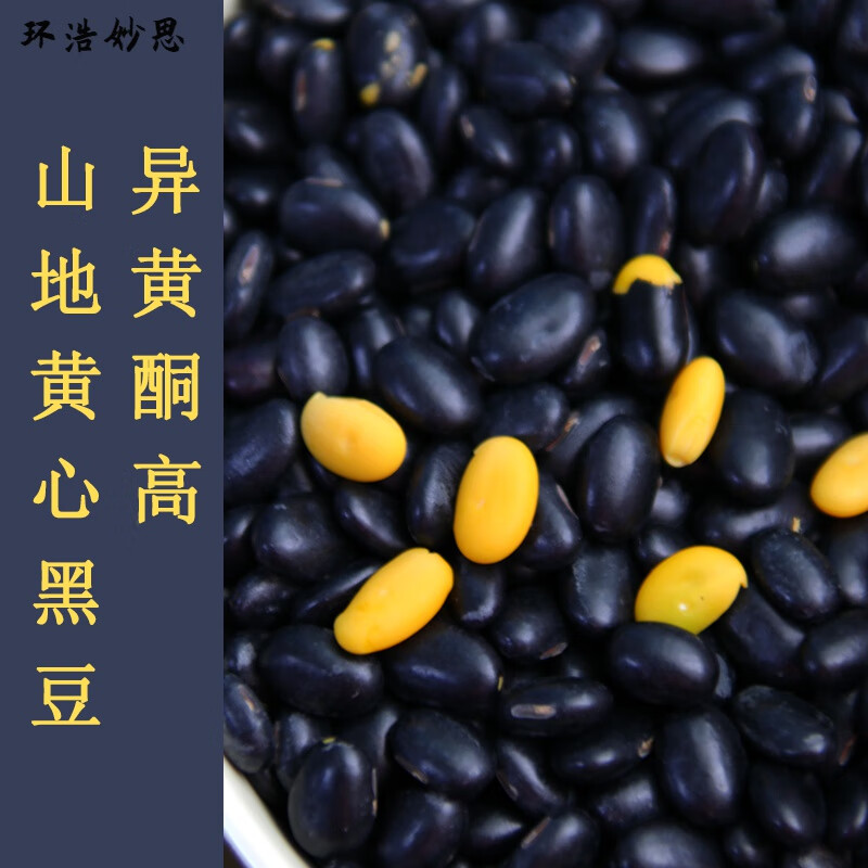 欧贤禾老品种黑豆农家种植黄心肾形型黄芯小黑豆五谷杂粮打豆浆醋泡 2