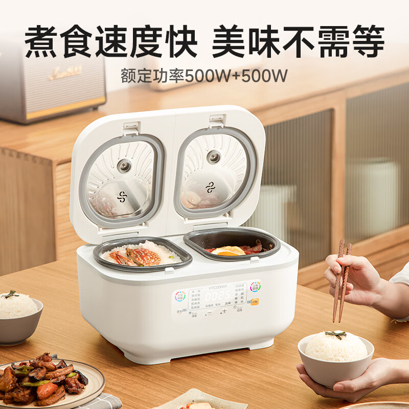 非煮不可（Fitcooker）智能家电双胆双控电饭煲小型多功能家用双内胆可炖