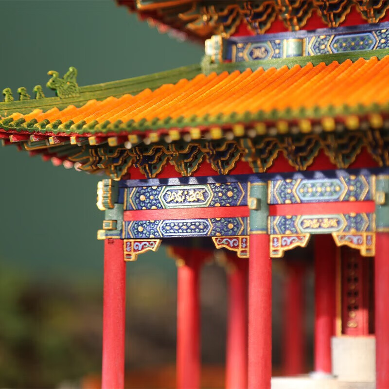 隐榫万春亭榫卯积木中国古建筑模型成人高难度木质拼装玩具国产斗拱 万春亭【紫禁之巅】