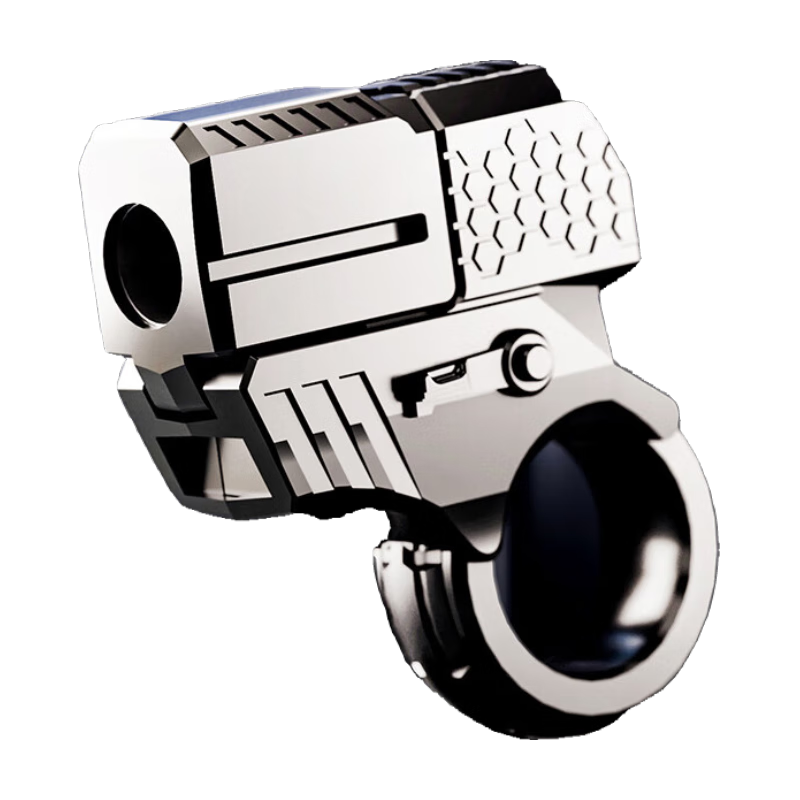 05特工合金手指枪玩具抛壳发射黑科技解压玩具 手动20发钨钢