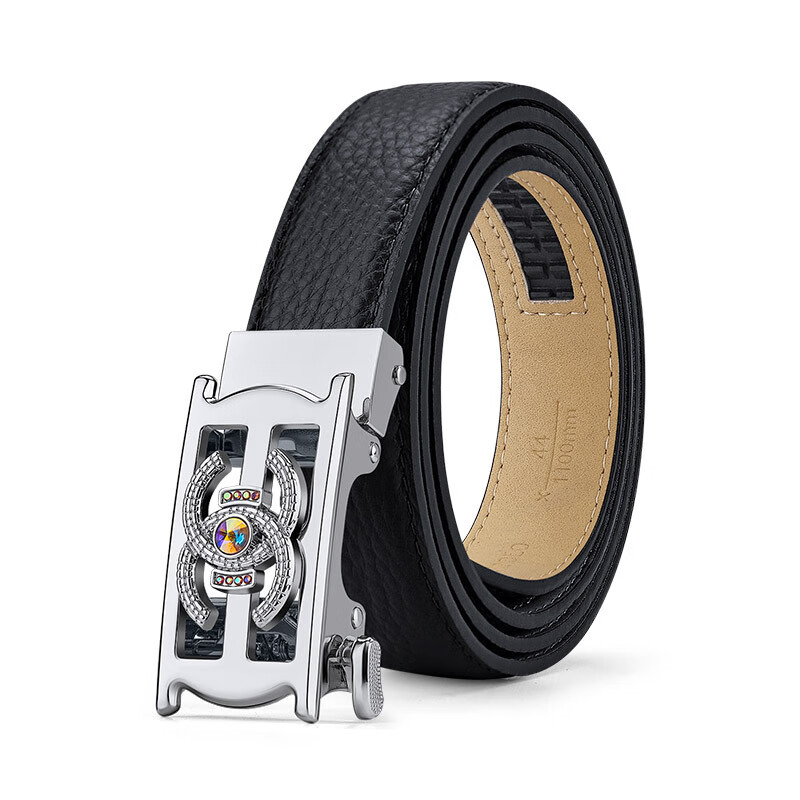 英皇保罗皮带女新款头层牛皮女士自动扣腰带百搭复古牛皮皮带女 110cm