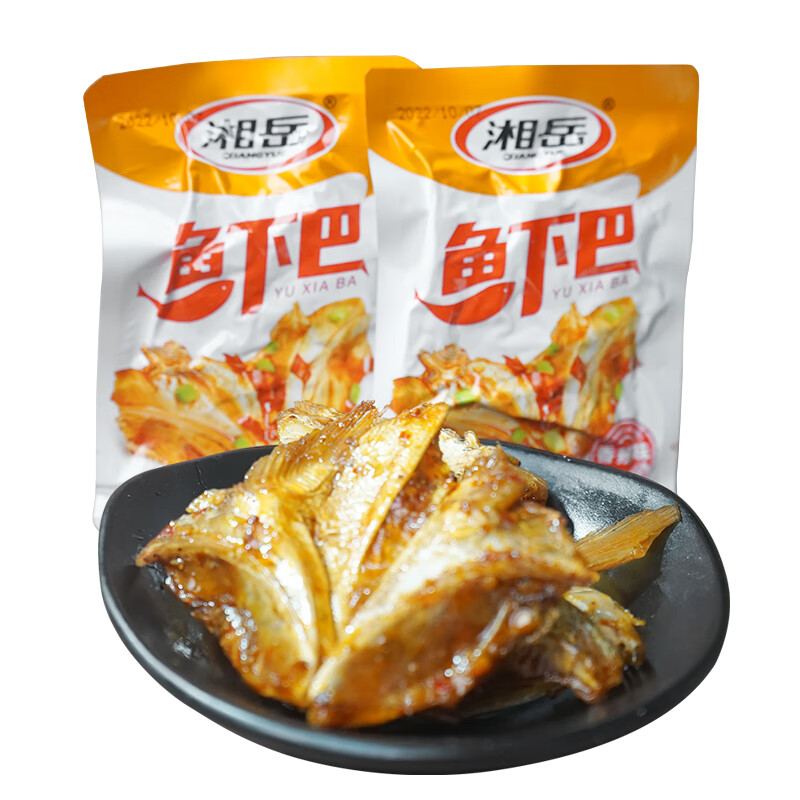 湘岳香辣鱼下巴鱼嘴巴湖南风味小吃休闲网红零食 香辣鱼下巴 500g