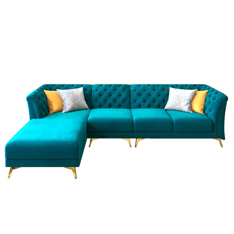 PODO 沙發(fā)美式轉角客廳輕奢現代布沙發(fā)意式小戶(hù)型布藝簡(jiǎn)約拉扣沙發(fā) 單人位 進(jìn)口意大利絨+高密海綿+全實(shí)木