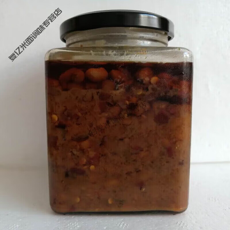 河南信陽(yáng)羅山土特產(chǎn)制作黃蒿黃豆醬豆瓣醬咸醬香下飯菜涼拌 咸香 2瓶