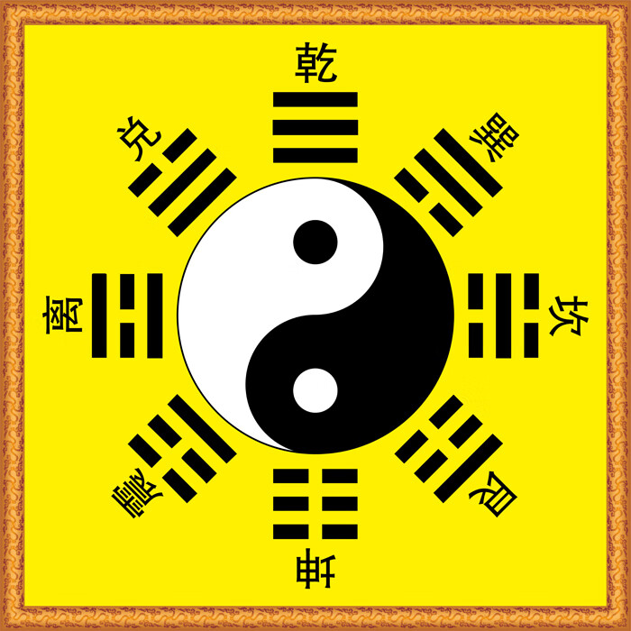 日玖婷诗易经周易先天八卦图太极图阴阳鱼国学知识学习玄关客厅中堂