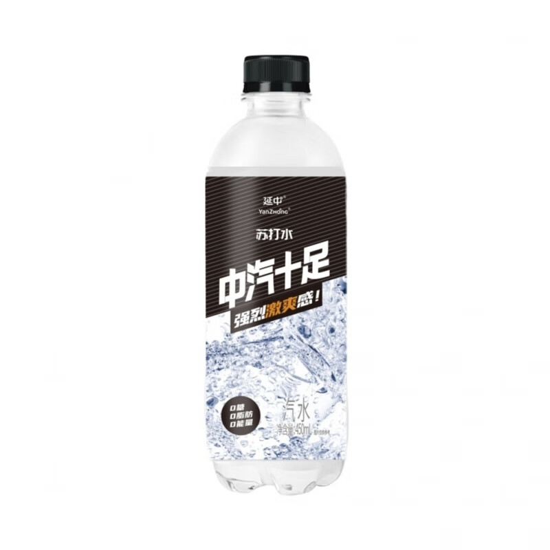延中(yanzhong)延中苏打水450ml*20瓶/箱 无糖原味苏打水气泡饮料 延