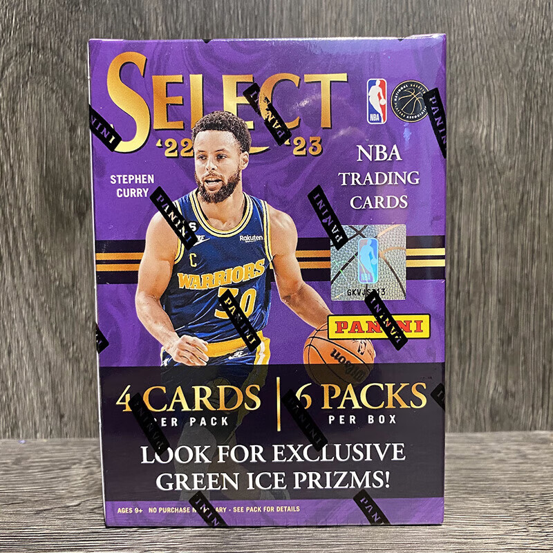 帕尼尼（PANINI）篮球NBA球星卡Prizm球票Hoops编年史油画Optic幻想Select盒 22-23 Select 手镭盒(绿碎冰)
