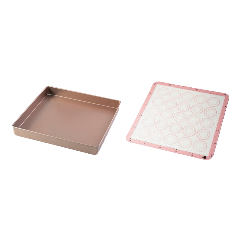 十色生活28×28方形蛋糕卷模具毛巾卷烤盘烤箱用不粘雪花酥盘家用烘焙工具
