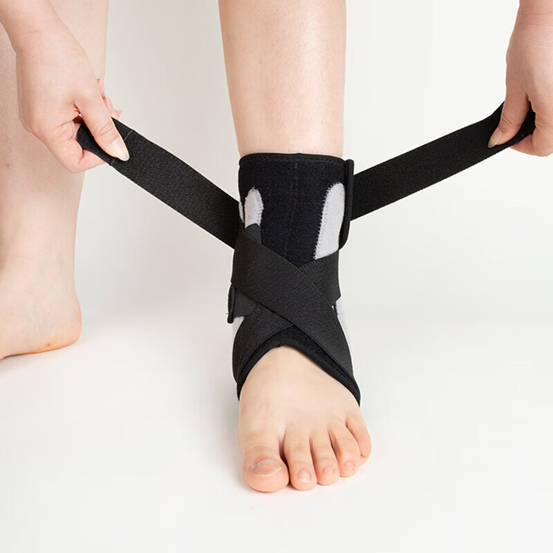 护踝防崴脚保护套扭伤恢i复脚踝篮球关节护具固定康复脚腕男女 黑色单