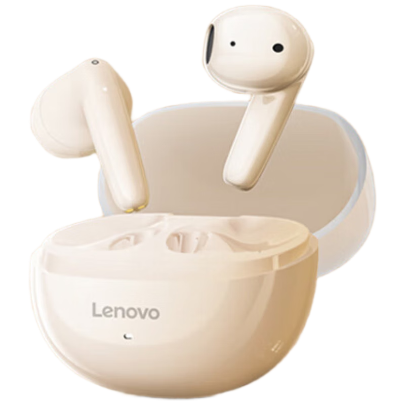 联想（lenovo）蓝牙耳机真无线 半入耳舒适佩戴 蓝牙5.3游戏运动音乐降噪耳机适用于OPPO手机通用