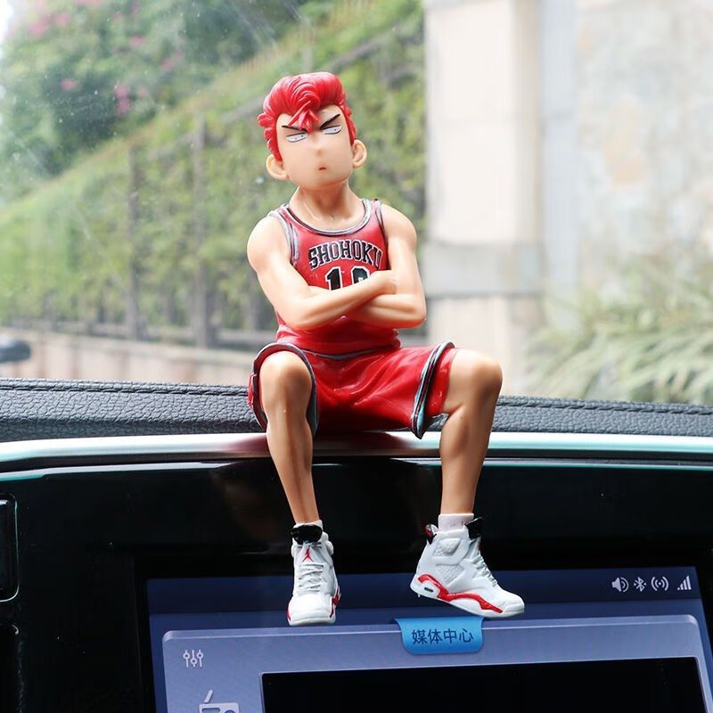 卡通车载樱木花道中控台创意公仔车内装饰品 -红发哥摆件· 双面胶