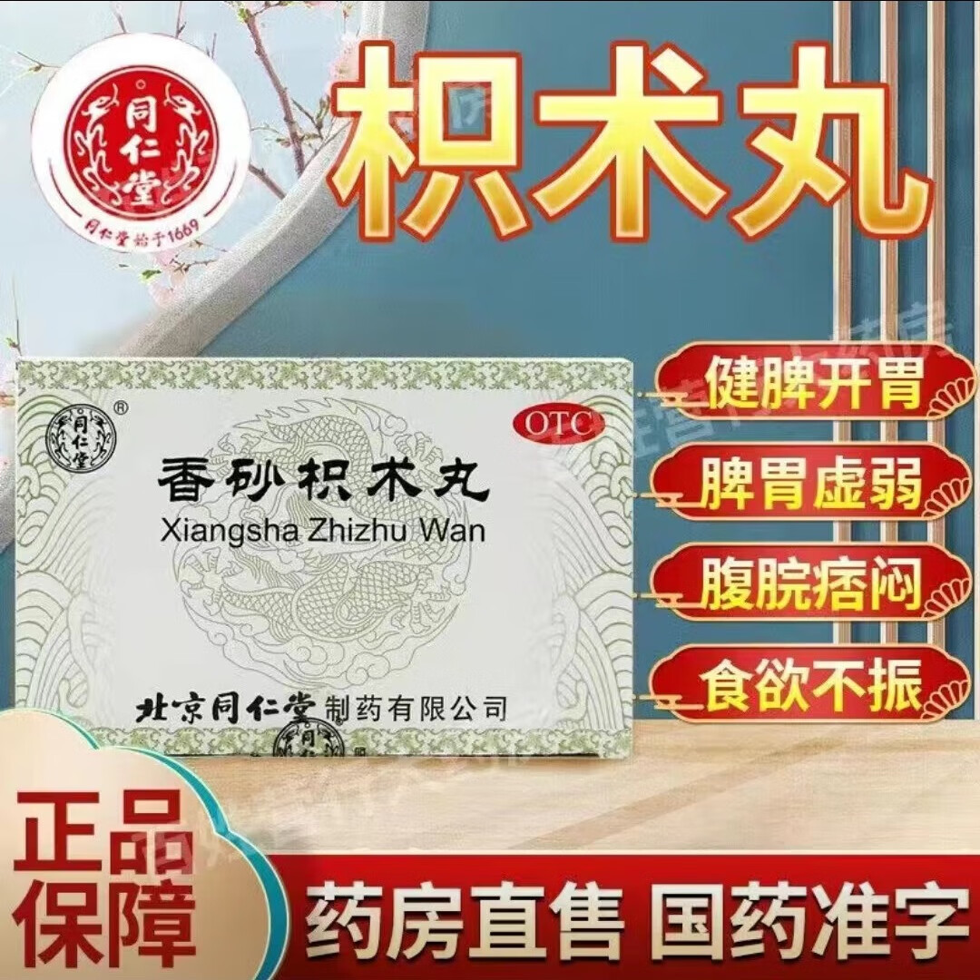 北京同仁堂 香砂枳术丸 10g*12袋 健脾开胃 行气消痞 脾虚气滞 脘腹痞
