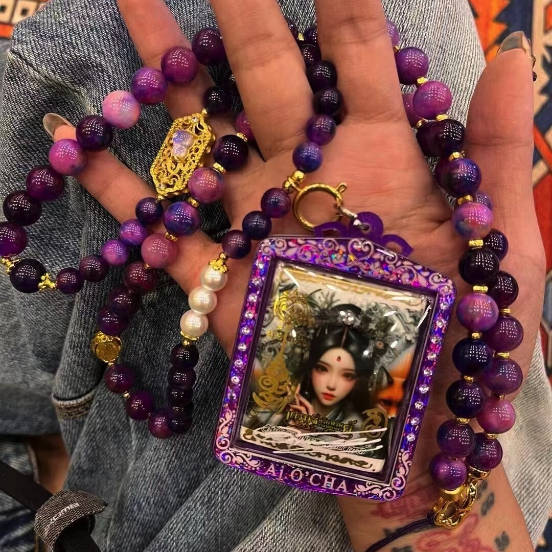 泰国佛牌10老店泰招福吊坠欧查阿赞九尾狐姐姐特色牌金壳原版项链