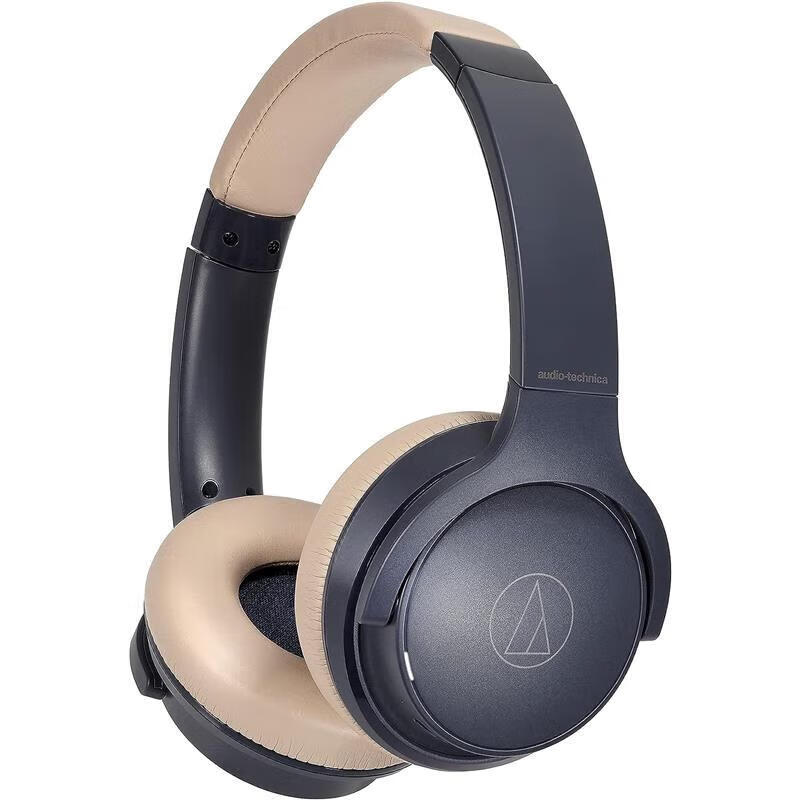 鐵三角（Audio-technica）【日本直郵 日本發(fā)貨】頭戴式無(wú)線(xiàn)藍牙耳機 頭戴式耳麥 長(cháng)續航低延遲 ATH-S220BT【藏青色】