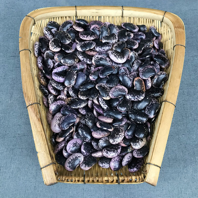 虎钢馋大黑花芸豆大芸豆大花豆云南黑芸豆牛眼豆大肾豆农家特产
