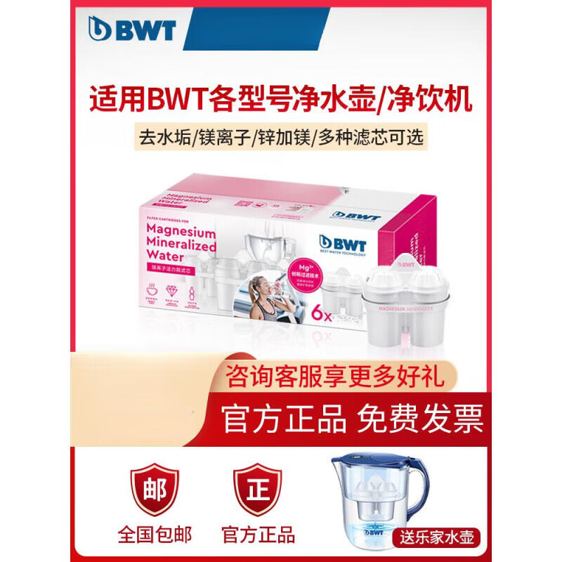 倍世（BWT）bwt滤芯德国倍世净水壶过滤壶滤芯家用净水器通用滤芯矿化芯