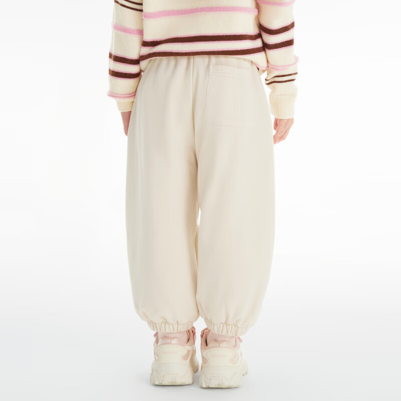 巴拉巴拉童装儿童长裤男童女童宝宝束脚裤子秋冬宽松百搭休闲裤 浅卡其50311 90 cm