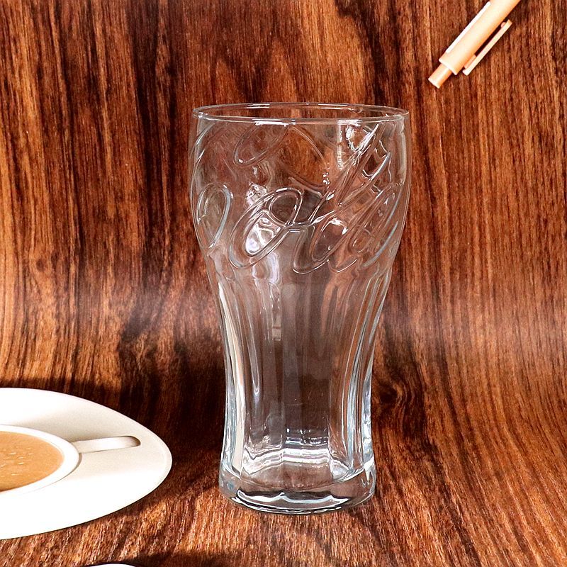 煜化可口可乐玻璃杯美国风 经典款透明水杯果汁饮料啤酒杯 网红潮品