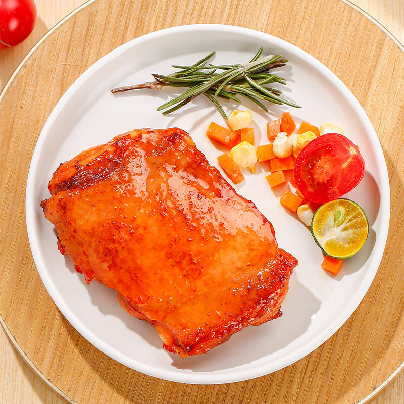 大用早餐鸡腿排去骨鸡腿肉汉堡肉冷冻空气炸锅半成品香煎鸡腿排 奥尔良80g*10+黑椒80g*10(1600g)