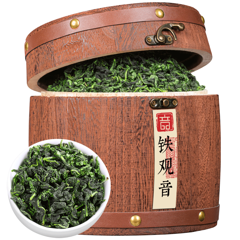 YIN LANG 音朗 茶叶 铁观音500g 安溪兰花香乌龙茶木桶礼盒装