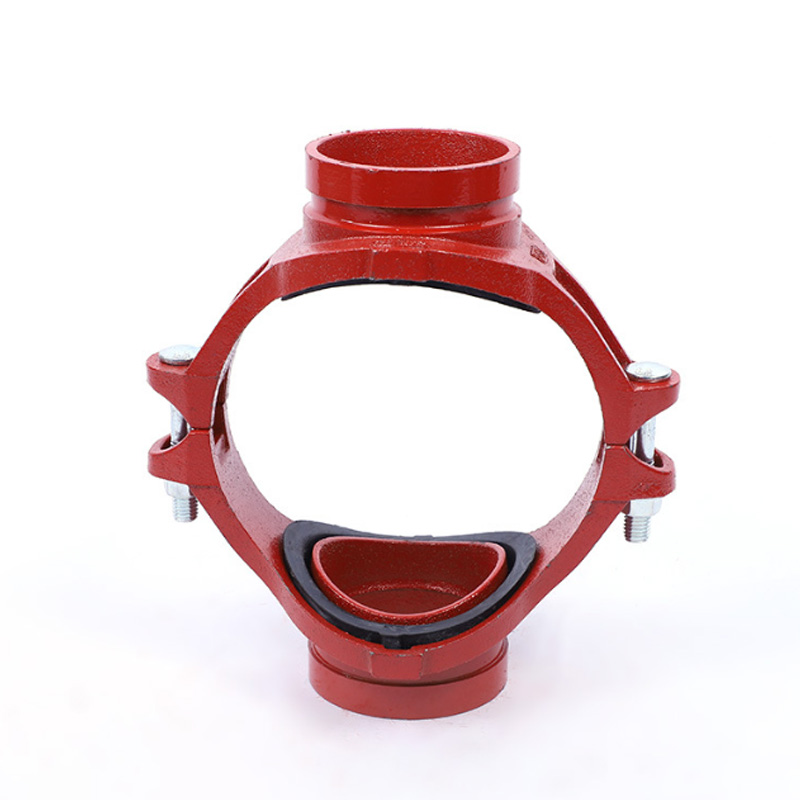 奈鑫 球墨铸铁内丝接螺纹机械四通 防工程配件沟槽管件丝扣 沟槽机械