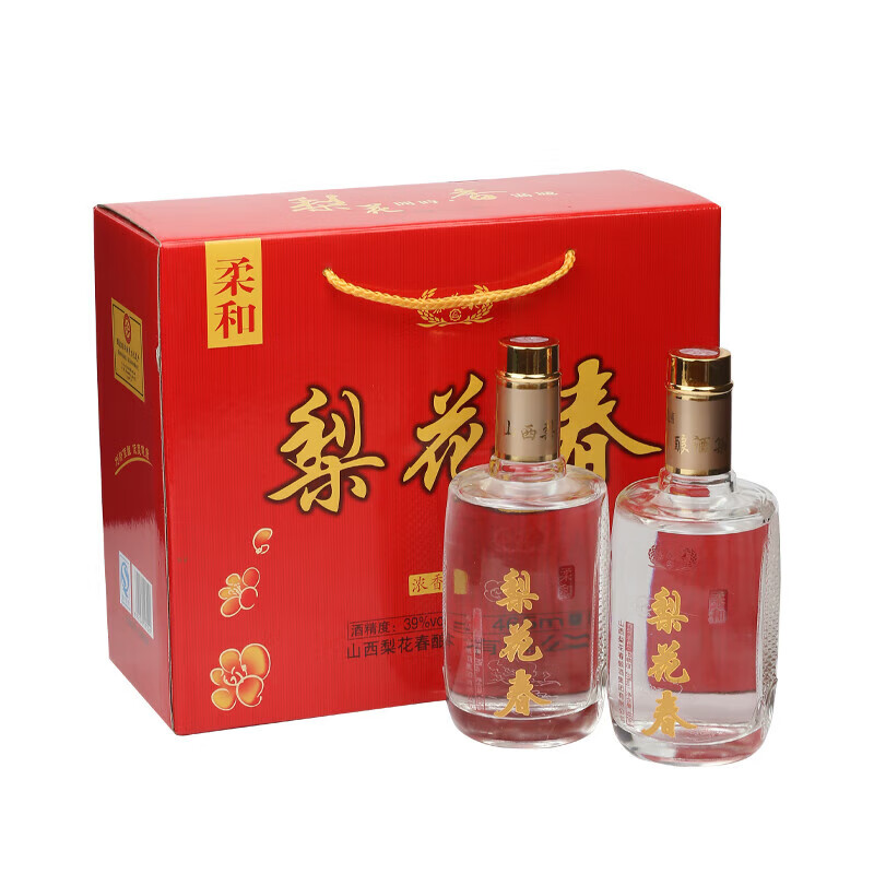 梨花春梨花春浓香型39度柔和纯粮白酒2016年原装箱老酒山西朔州应县