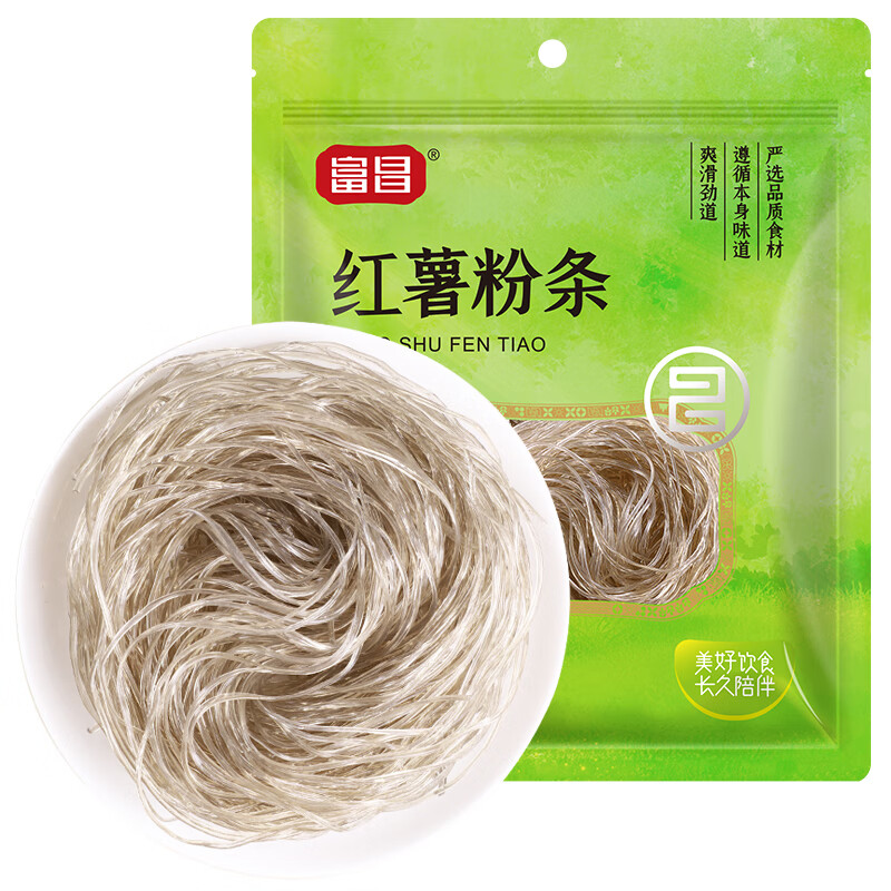 富昌 红薯粉条800g 酸辣粉 方便速食 火锅凉拌粉丝地瓜粉南北干货