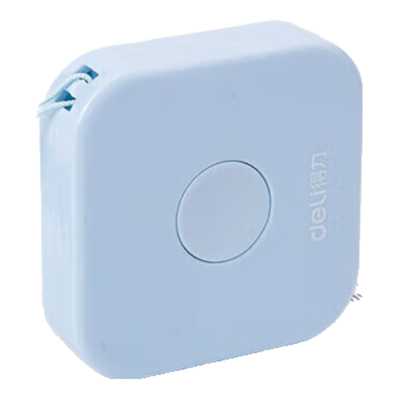 创宙 得力(deli)迷你皮卷尺 2米卷尺测量三围身高 随身尺迷你皮尺 自动卡位 蓝 79652