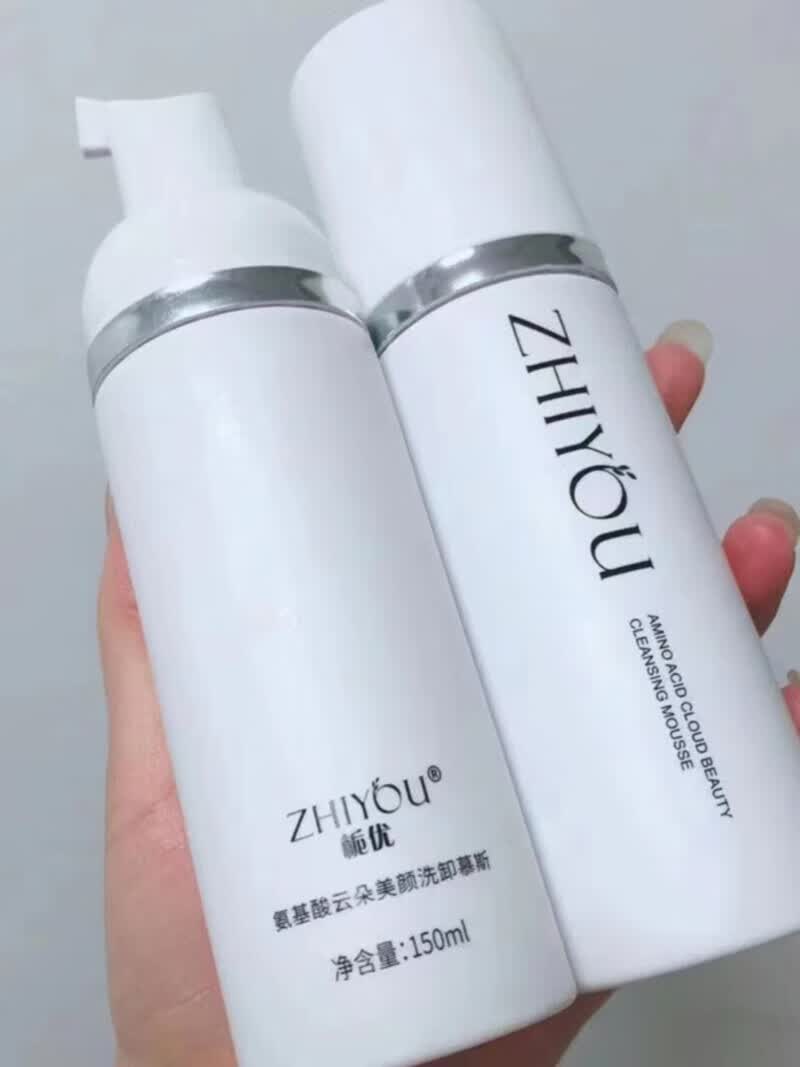 栀优氨基酸洁面慕斯男女付爱宝洗卸慕斯洗面奶温和清洁卸妆密集泡沫 栀优慕斯 150ml 2瓶送Ch洁面1瓶