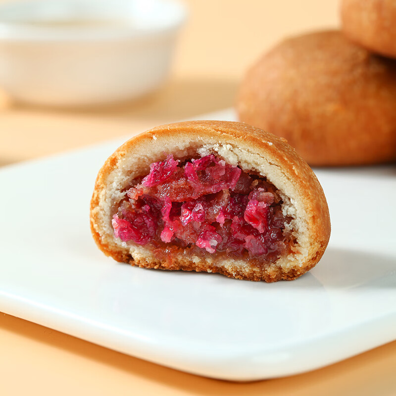 潘祥记云腿月饼蛋黄鸡枞玫瑰鲜花月饼云南特色中秋滇式火腿月饼送礼 鲜花云腿50g*2枚