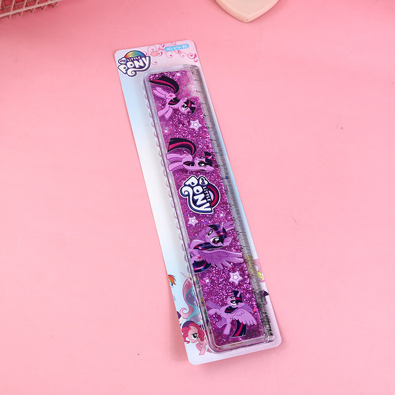 流沙尺 熊猫创意流沙尺子立体图文具网红透明可爱幼儿园卡通尺子入油