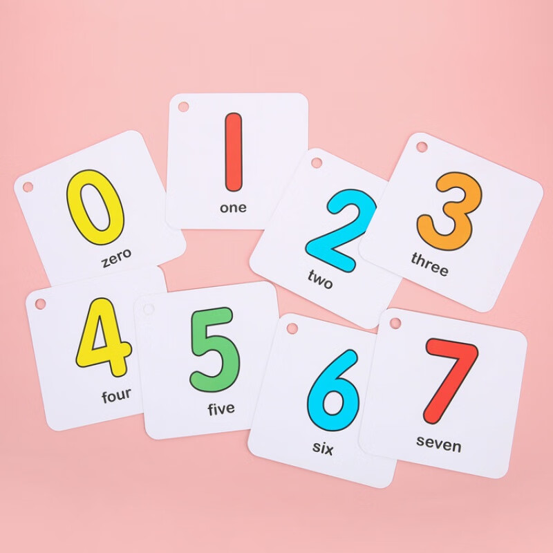 童兔数字卡片1-10婴幼儿数字认知卡片有图早教认知卡数字卡片 数字