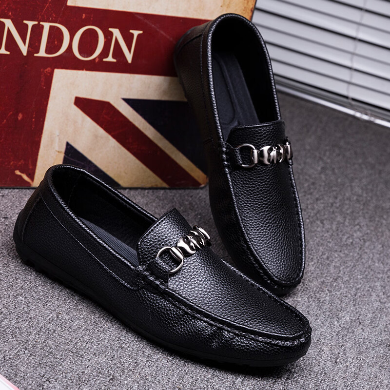 坦博顿(tanbodun)意尔康旗下春季新款男士豆豆鞋韩版