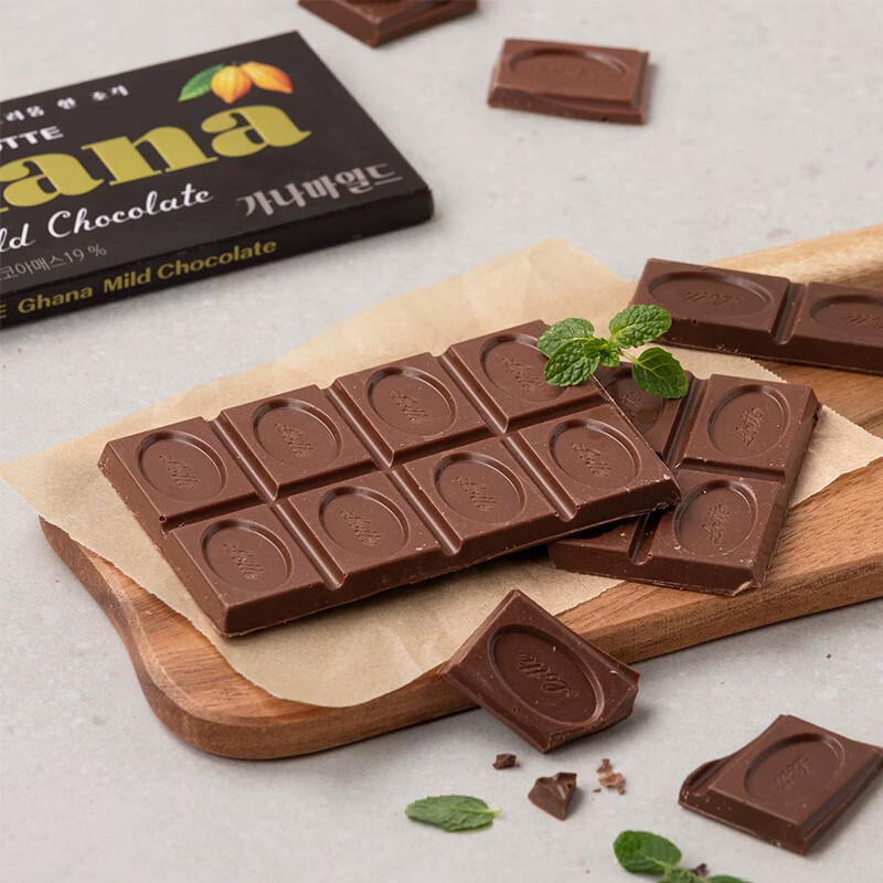 乐天韩国进口lotte乐天黑红加纳巧克力ghana婚庆喜糖零食 70g 盒装 黑