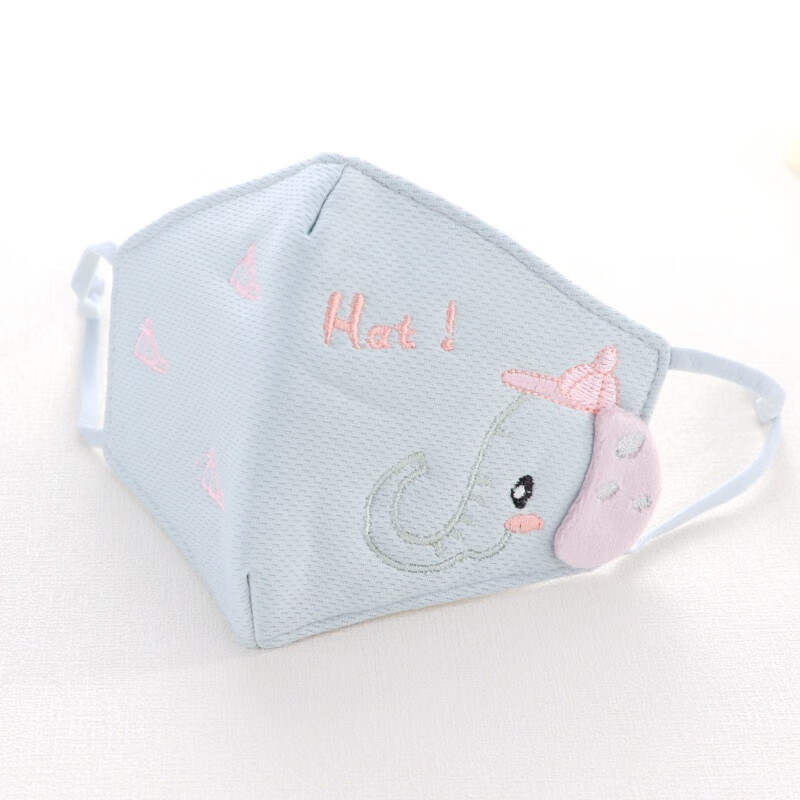 冬季儿童保暖布口罩防风防寒高颜值保暖口罩3d立体大象卡通可爱中大童