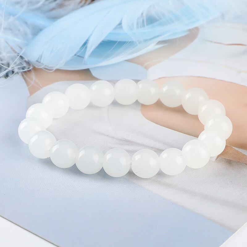 轻奢气质时尚百搭素圈白色手链手串727
