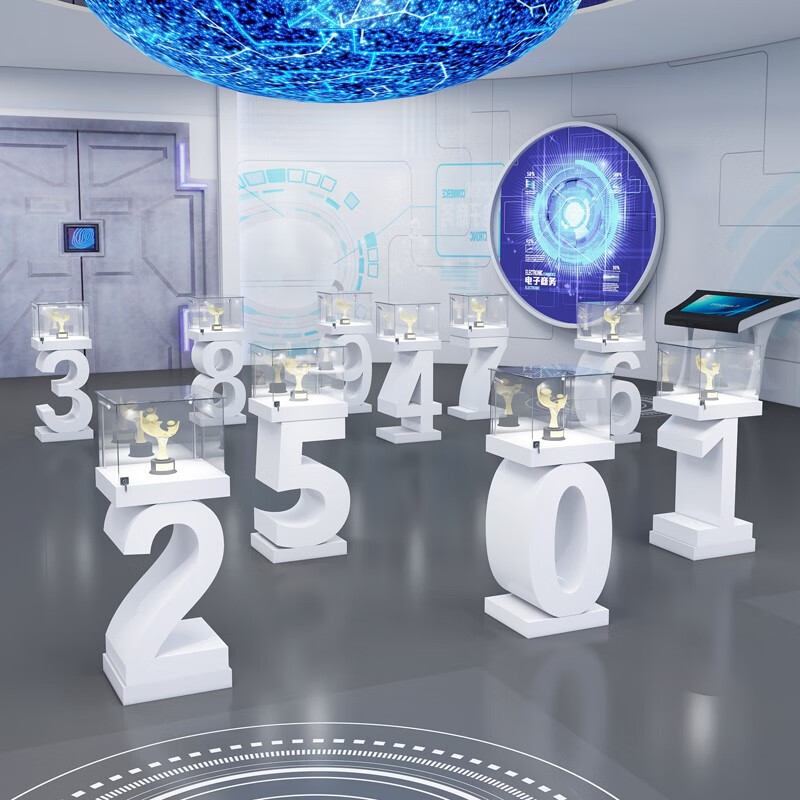 普乐展厅陈列柜 烤漆展会展柜陈列柜个性展厅展台展示台艺术新创意展