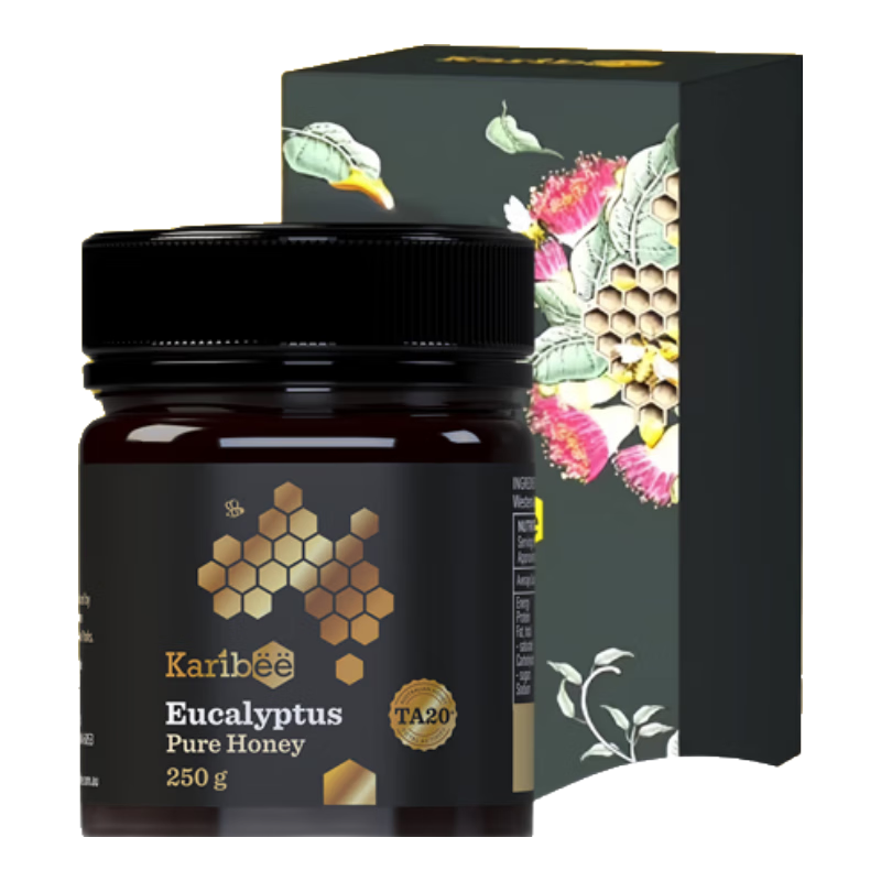 可瑞比Karibee 蜂蜜澳洲原裝進(jìn)口麥盧卡級(jí)TA20+ TA10+ TA15+桉樹(shù) 517吃貨節(jié) 桉樹(shù)TA20+/1瓶/單瓶禮盒裝 500g/瓶