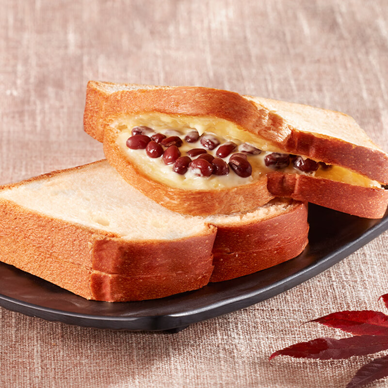豪士红豆早餐吐司夹心面包健康蛋糕充饥夜宵零食小吃休闲食品整箱