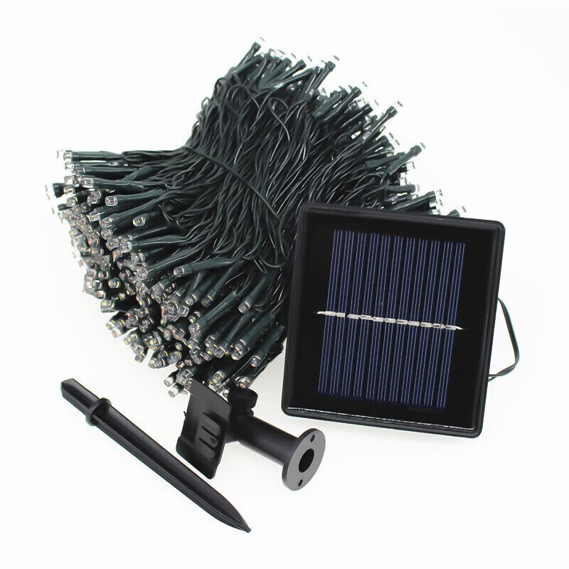 丞明太阳能led串灯户外防水庭院灯彩灯装饰灯节日氛围灯室外挂树灯 22米彩光-200颗灯珠 8种闪烁模式