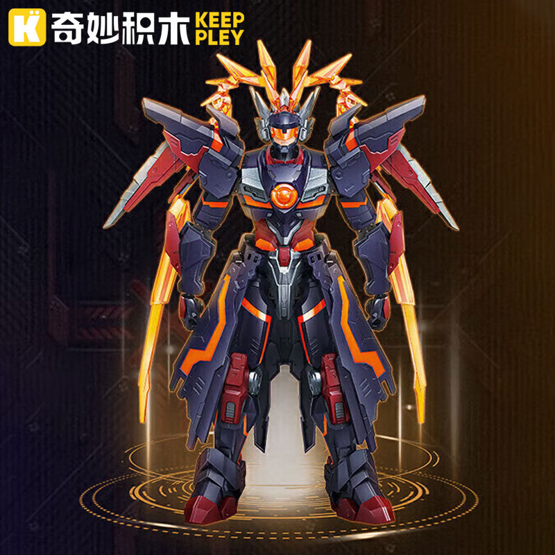 奇妙（keeppley）正版王者荣耀世界英雄机甲积木拼装模型手办周边玩具男生日礼物 末日机甲-吕布78031
