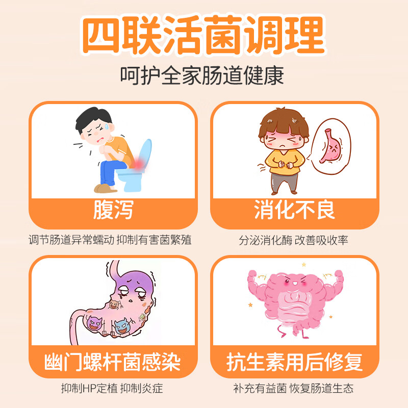 益君康 复方嗜酸乳杆菌片 0.5g*20片 益生菌婴幼儿 幽门螺旋杆菌四联用药 便秘药 肠胃消化用药 20片1盒-包邮尝鲜